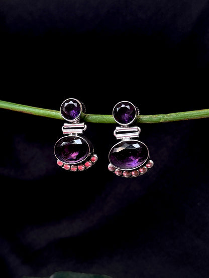 Monalisa Stone Silver Replica Earring