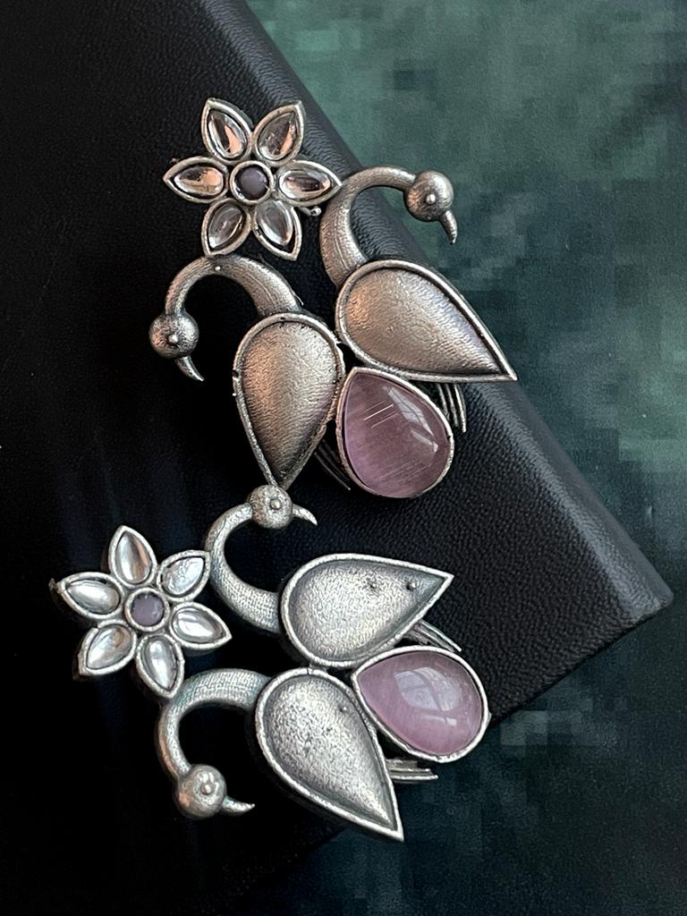 Monalisa Stone Silver Replica Stud Earring