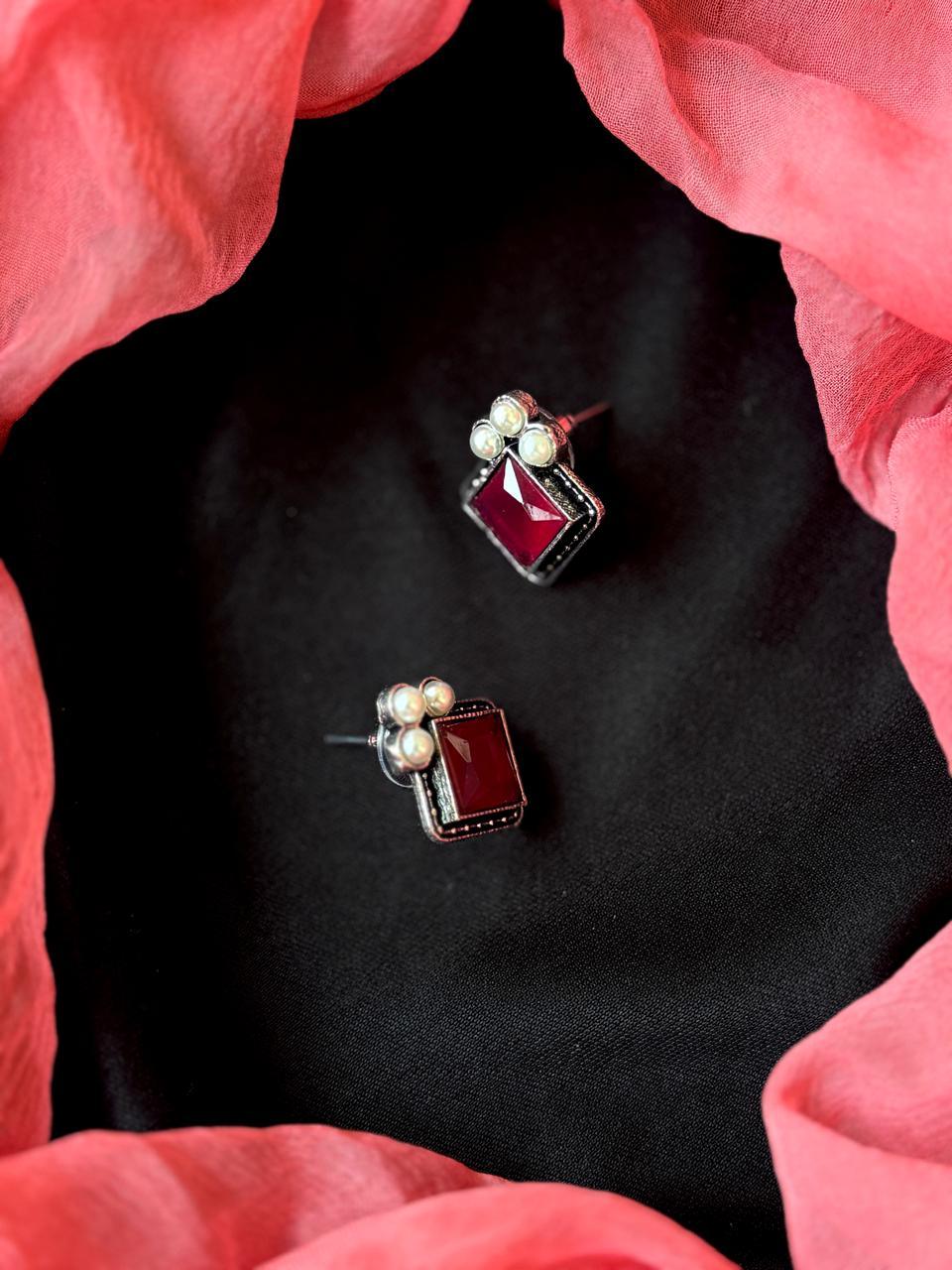 Monalisa Stone Square Stud Earring