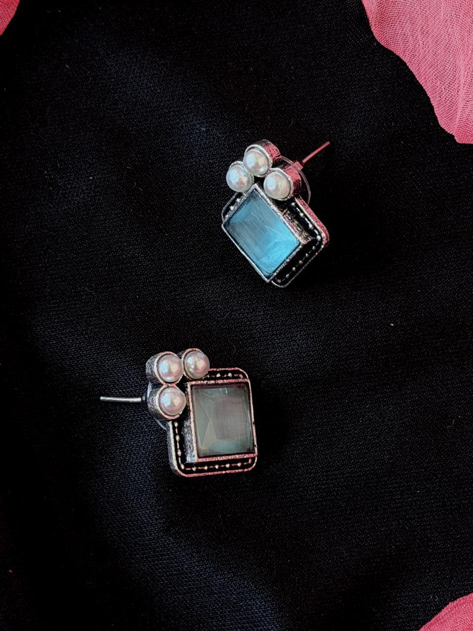 Monalisa Stone Square Stud Earring