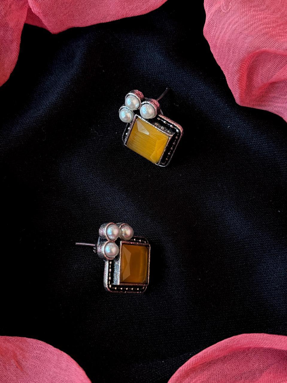 Monalisa Stone Square Stud Earring