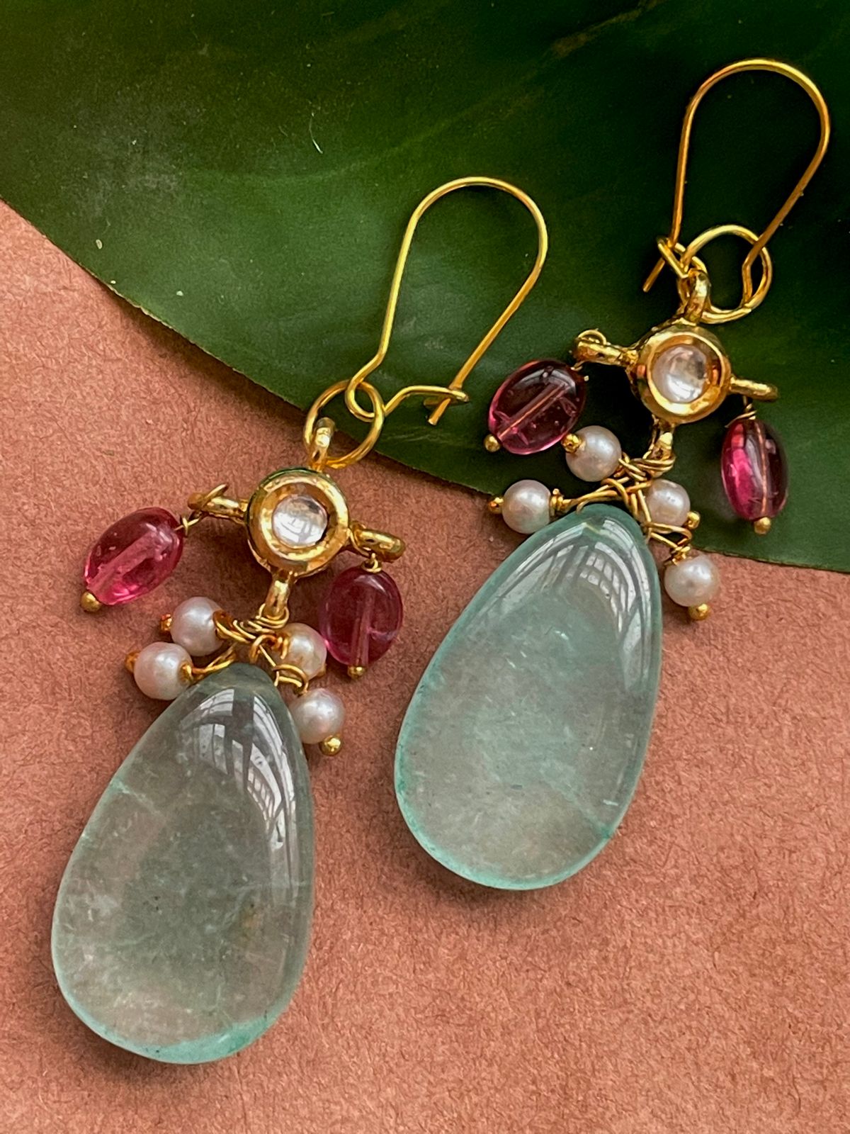 Natural Semi Precious Stone Earring