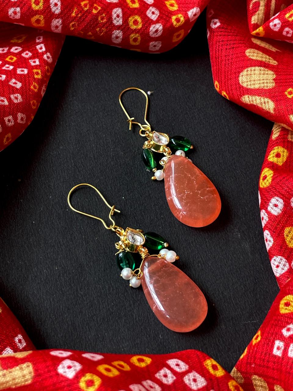Natural Semi Precious Stone Earring