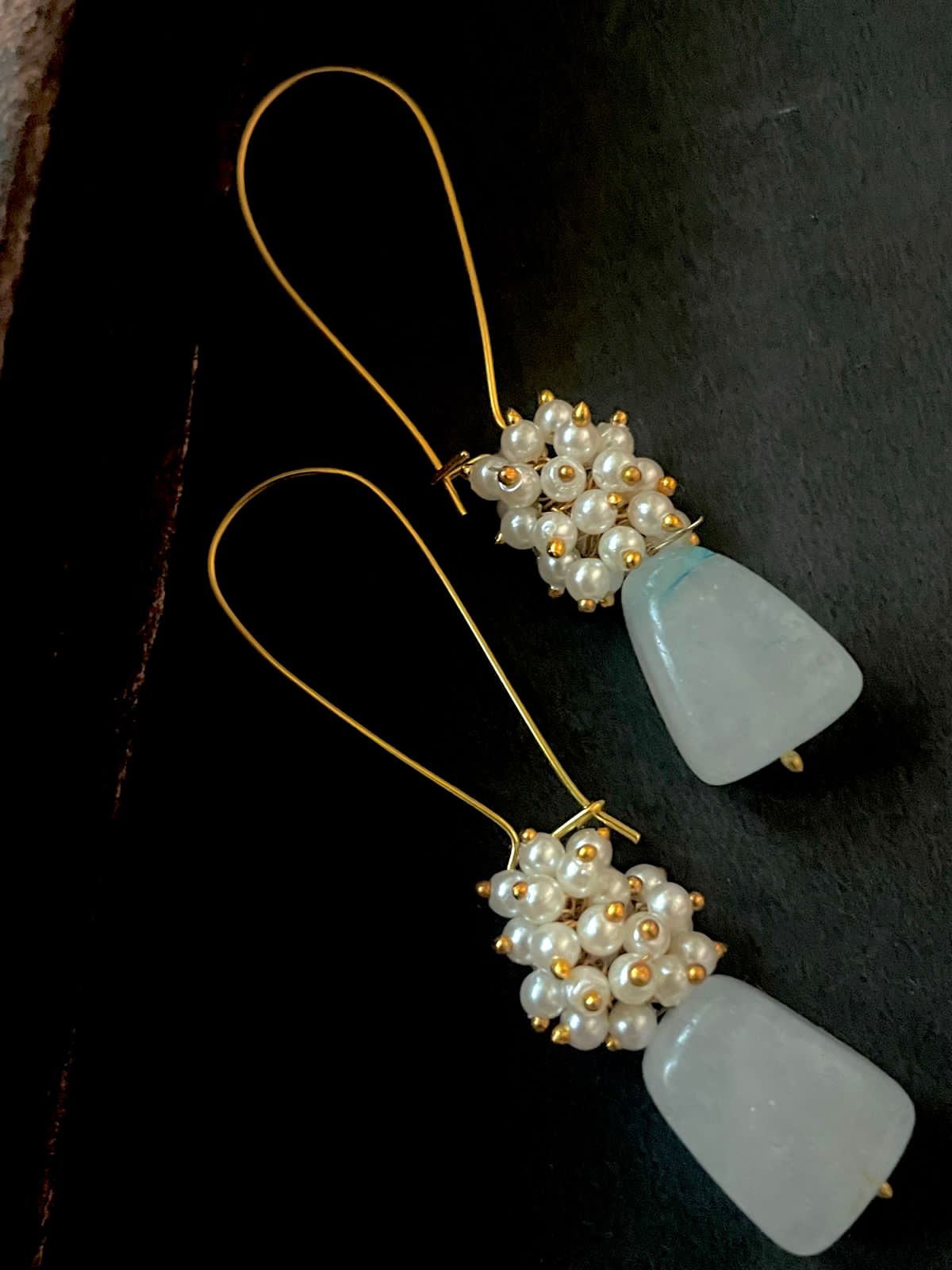 Natural stone with Cheer Earring