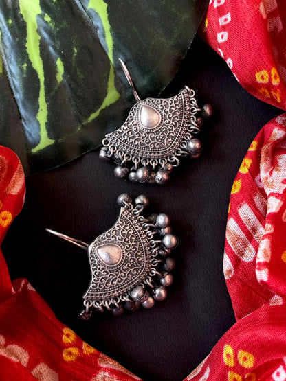 Oxidized Ethnic Earring with Ghunghroo