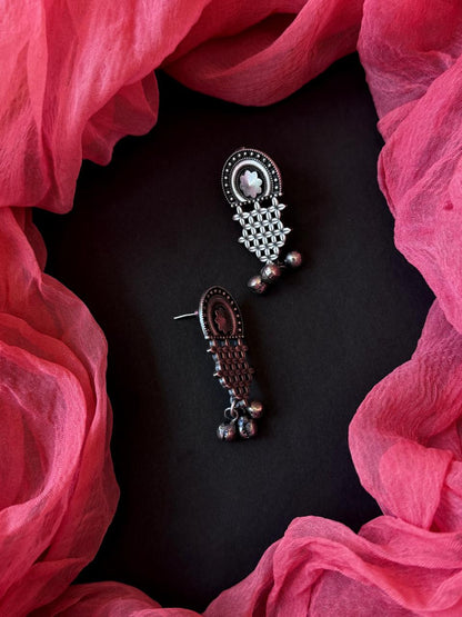 Oxidized Ghunghroo Ethnic Earring