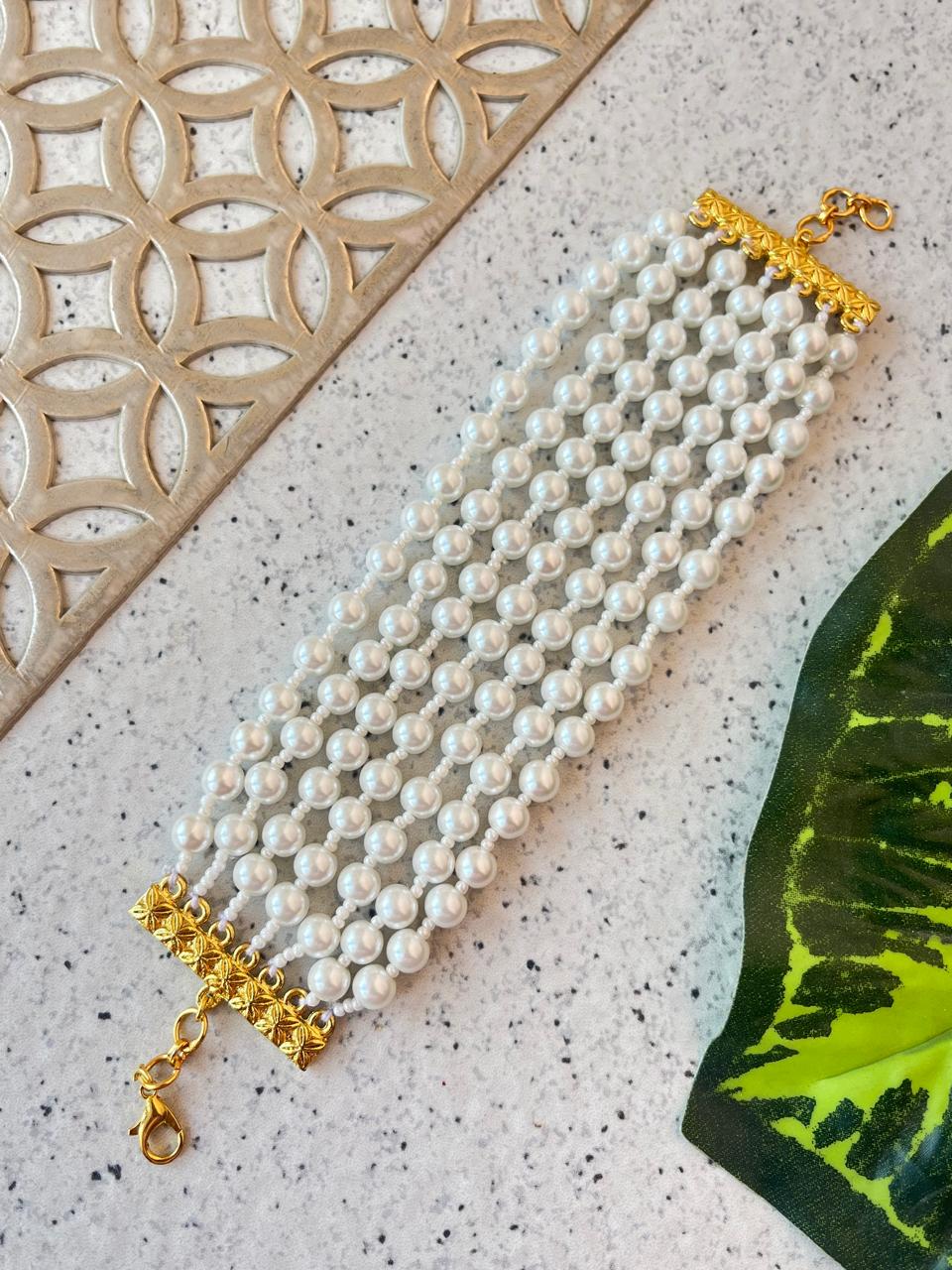 Seven Layered Pearl Bracelet