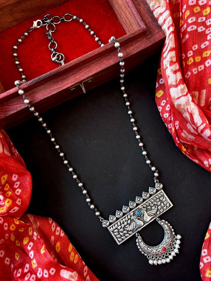 Silver Replica Antique Pendant Necklace