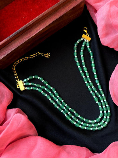 Stone Beaded Partywear Choker Necklace