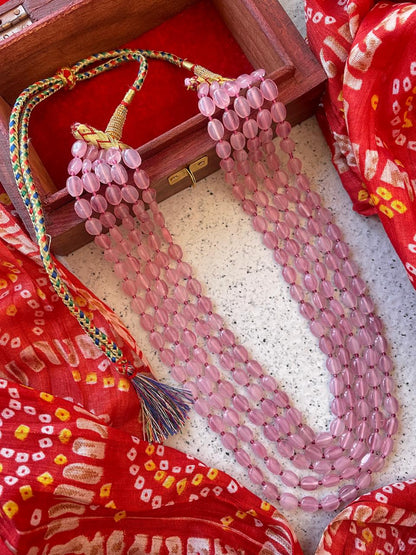 Stone Beads Five Layered Mala