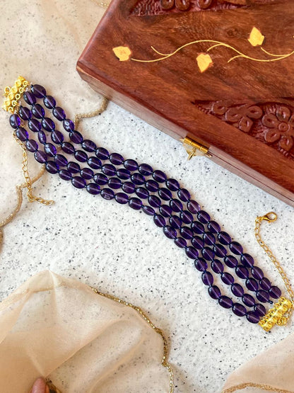 Stone Mani Beads Three layer Mala