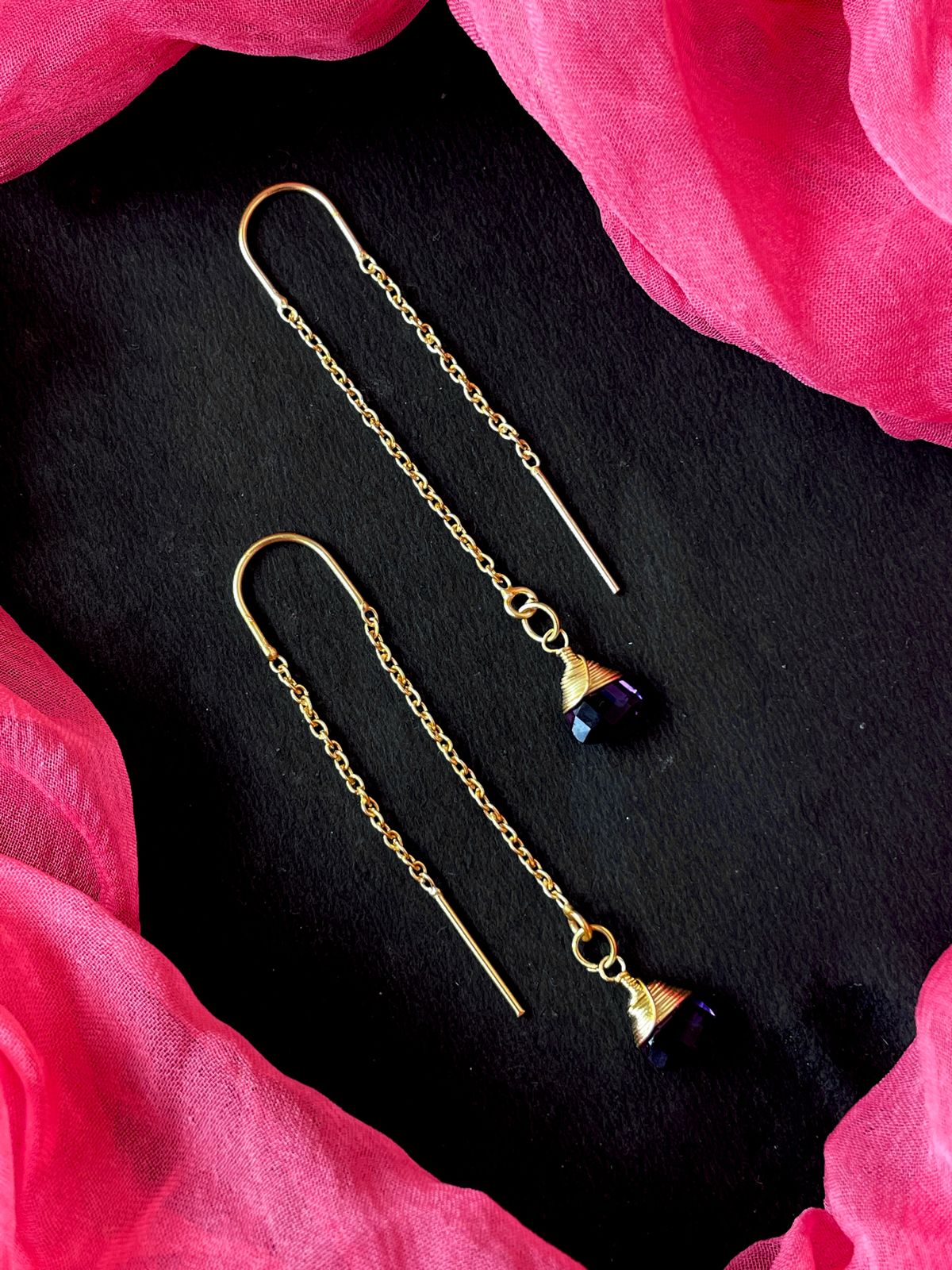 Sui Dhaga Cut Stone Earring