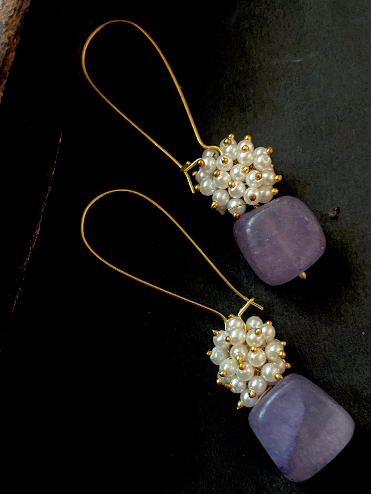 Natural stone with Cheer Earring