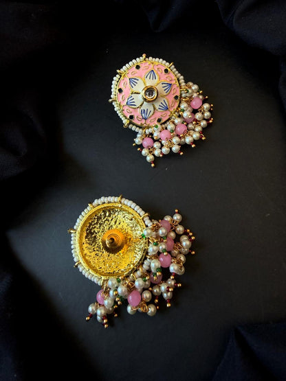 Meenakari Flower Print Ethnic Trendy Stud Earring