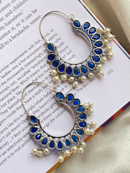 Monalisa Stone Chandbali Hoop Earring