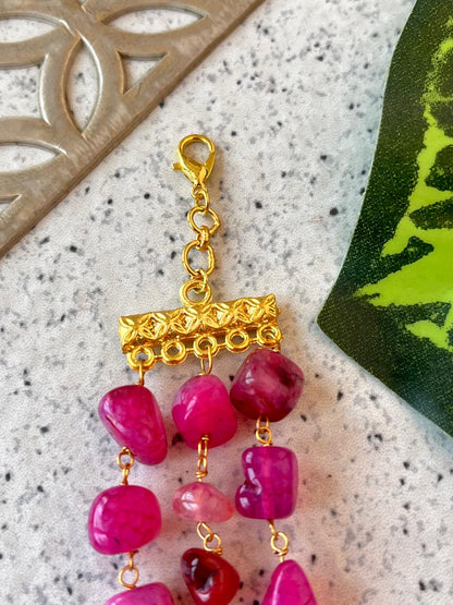 Natural Stone Three Layered Bracelet