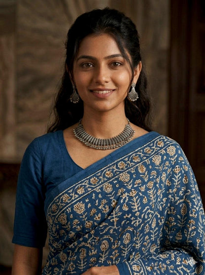 Oxidized Ethnic Partywear Choker with Earring set