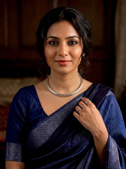 Silver Plain Hasli Choker Necklace