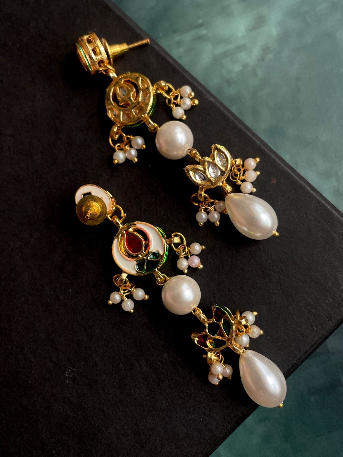 Kundan with Pearl Beaded Earring