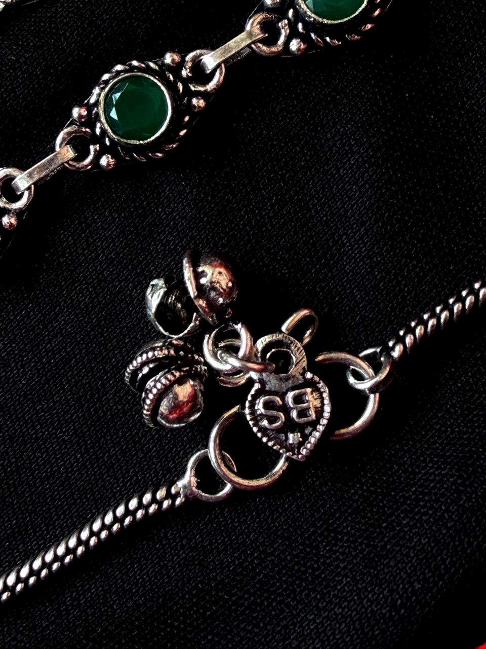Monalisa Stone Oxidized Casual wear Anklet