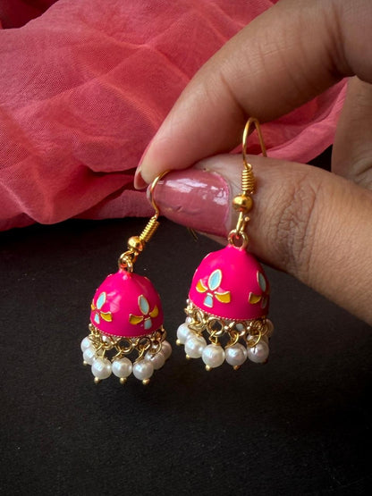 Meenakari Ethnic Jhumki Earring