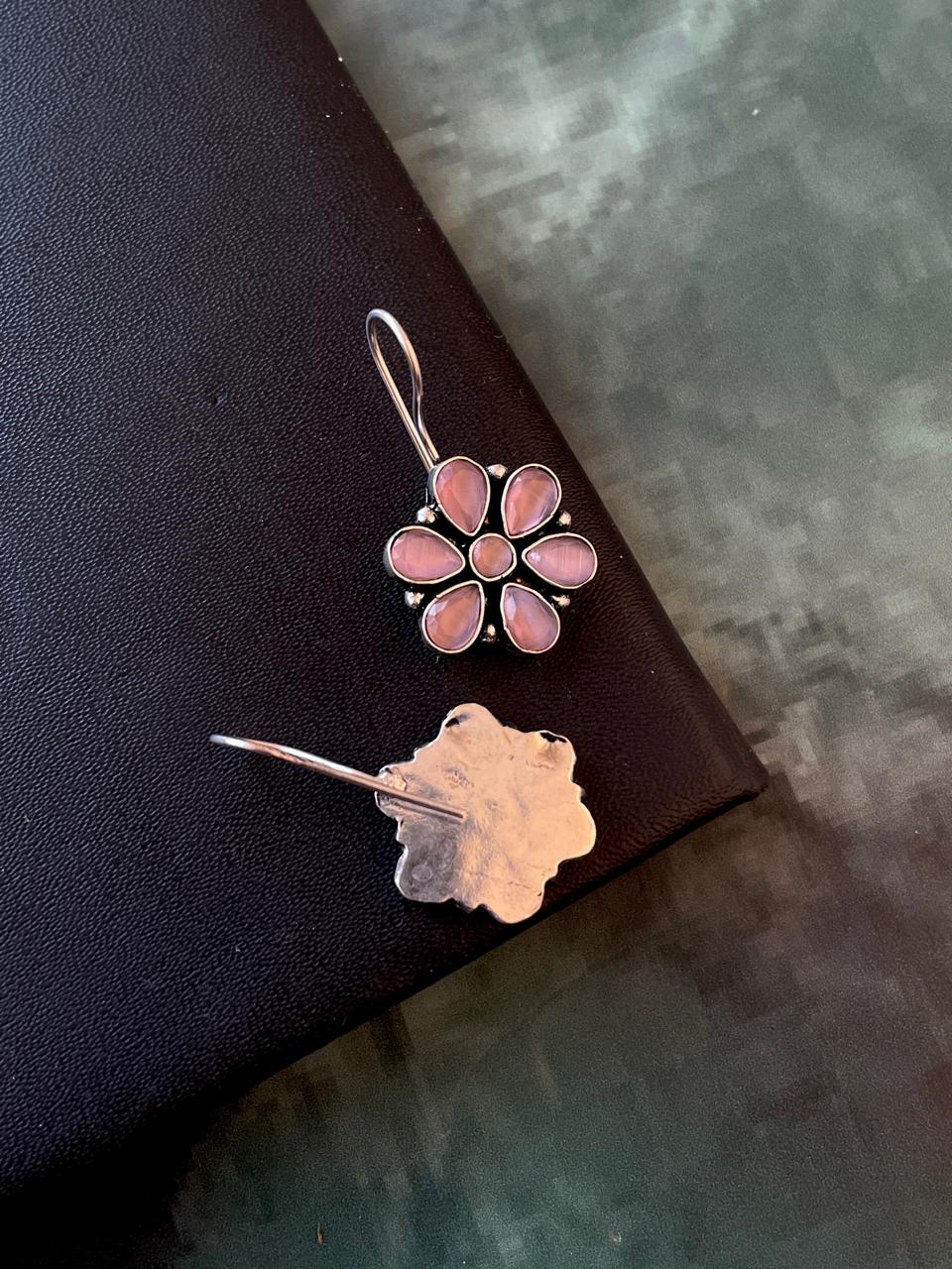 Floral Stone Stud Earring