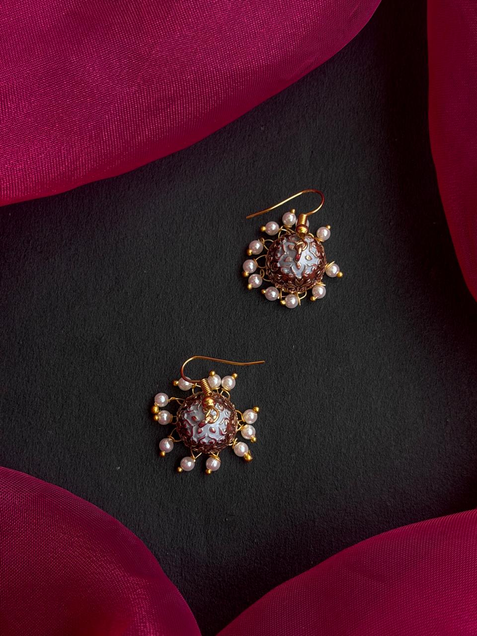 Meenakari Jhumki Earring