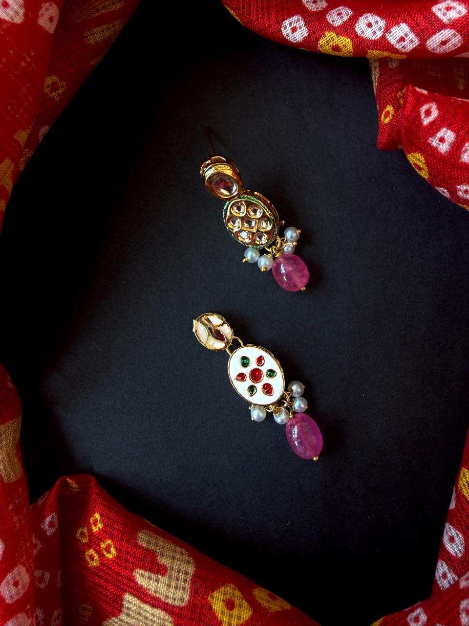 Kundan with Stone Beads Earring