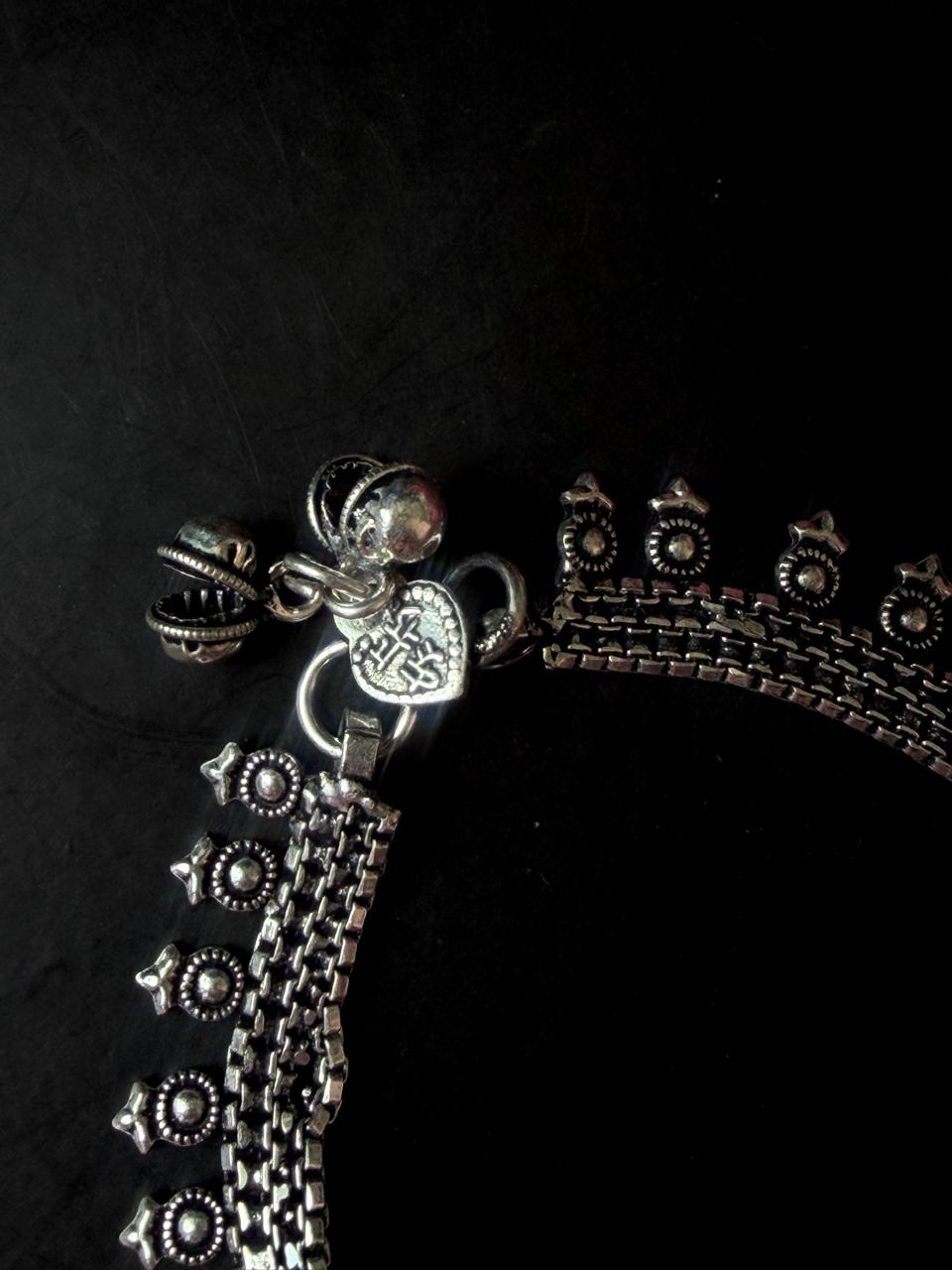 Silver Replica Ethnic Anklet