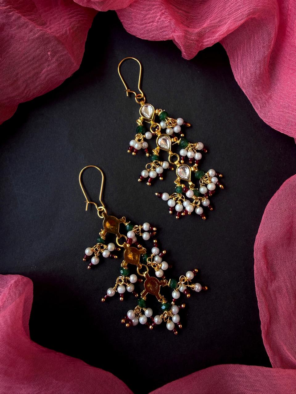 Pachi Kundan with Stone Beads Earring