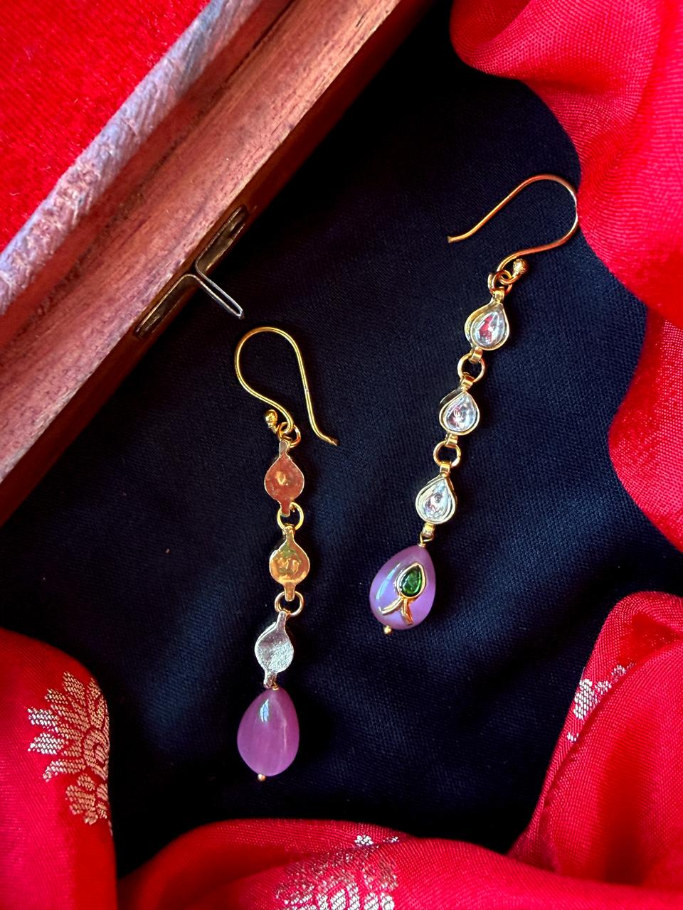 Pachi Kundan with Monalisa Stone Earring