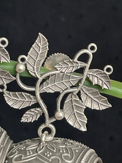 Silver Replica Leaf Drop Earring