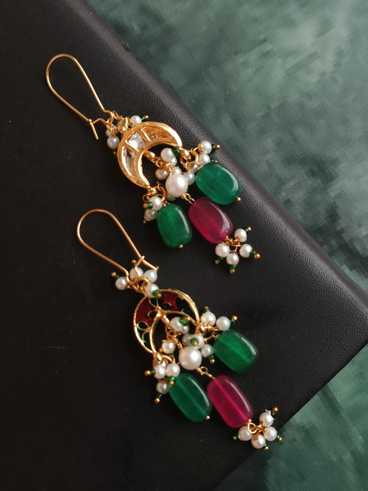 Kundan Nartural Stones Earring