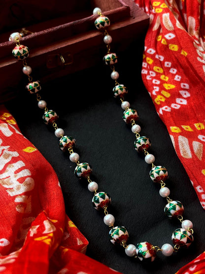 Meenakari Ball Necklace