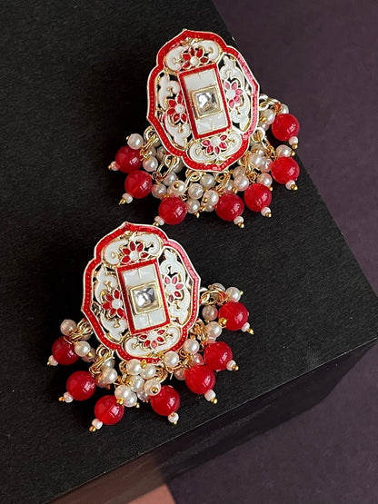 Traditional Meenakari Stud Earring