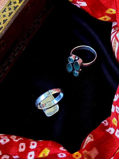 Monalisa Stone Silver Replica Toe Ring