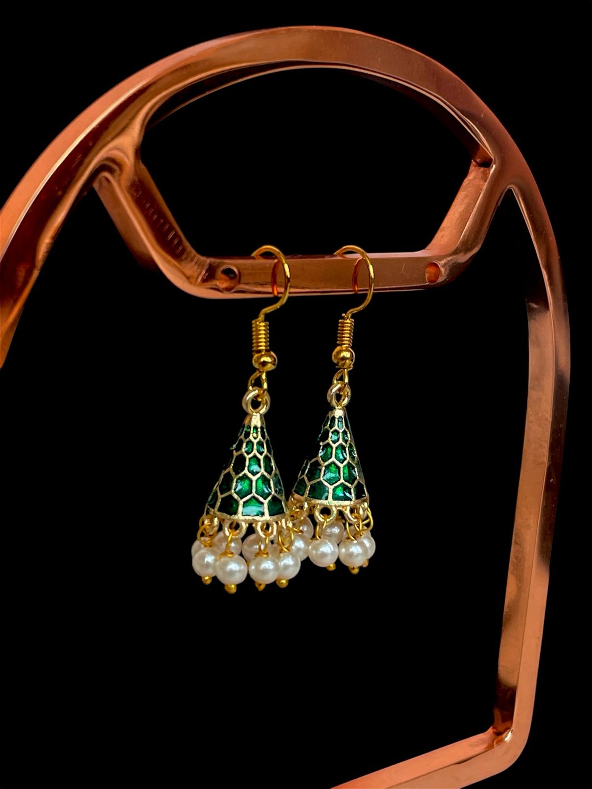 Meenakari Conical small Earring (Set of 2 pairs)