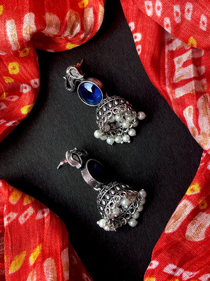 Monalisa Stone Oxidized Earring