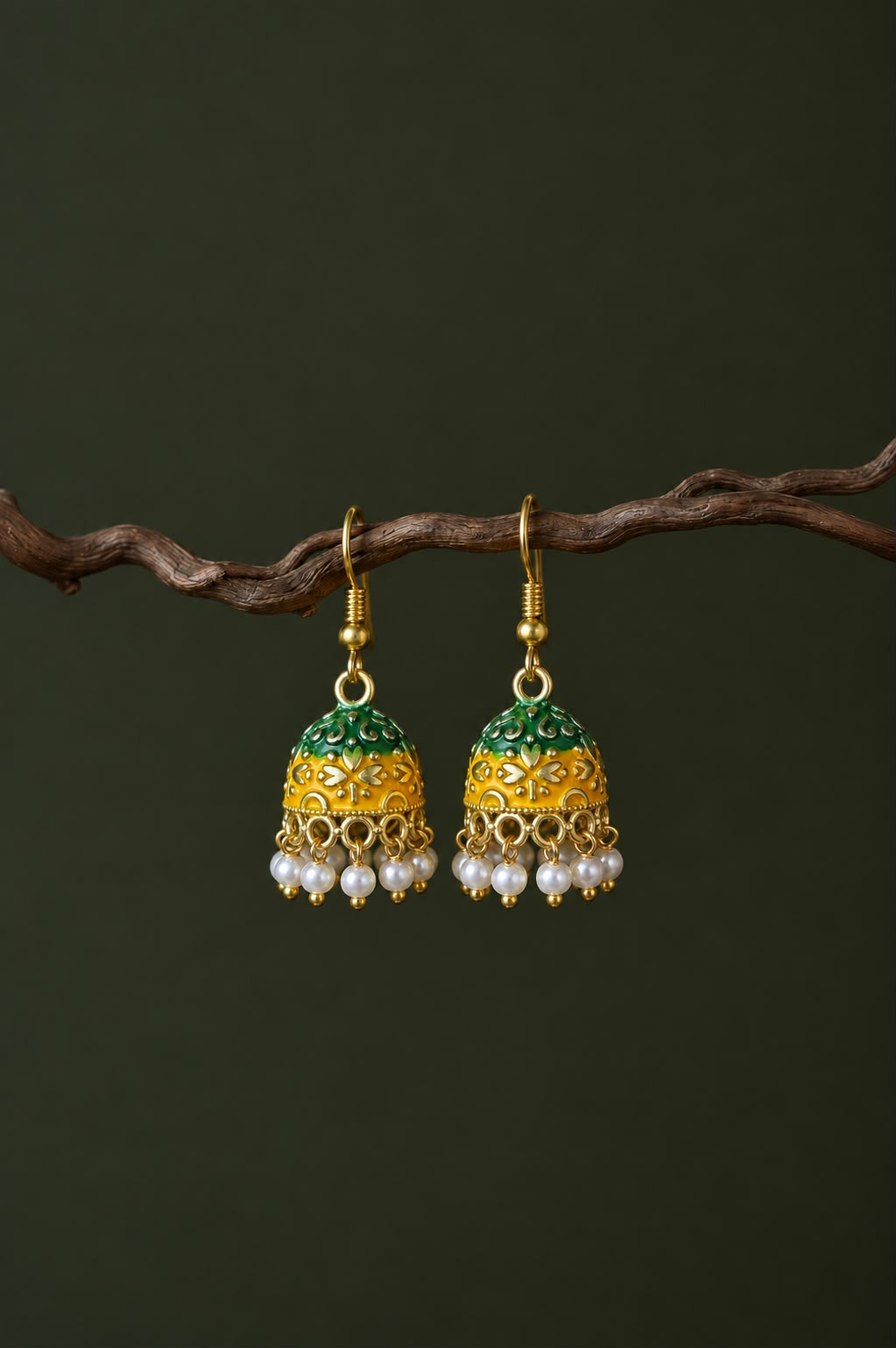 Meenakari Jhumki Earring