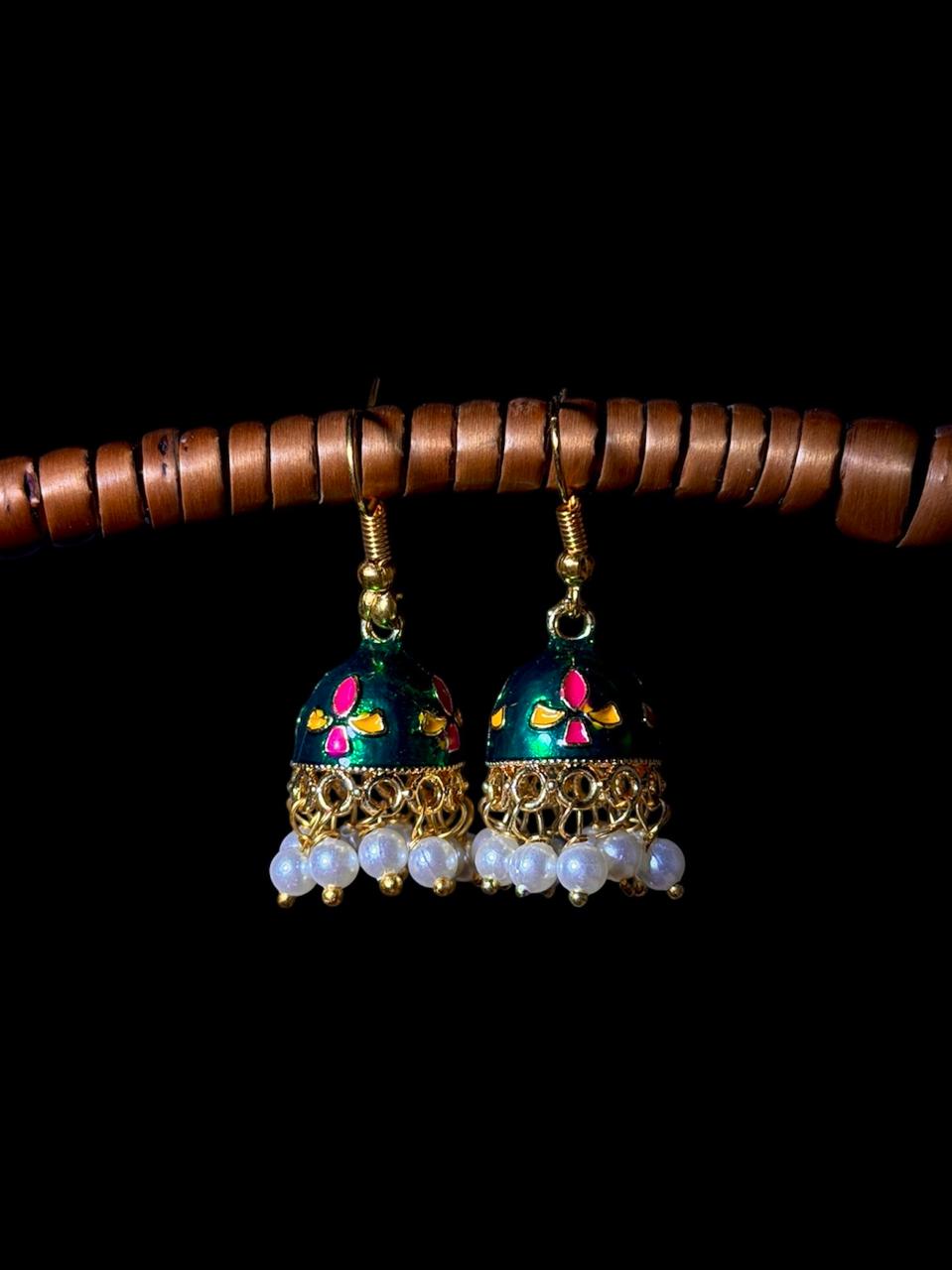 Meenakari Ethnic Jhumki Earring