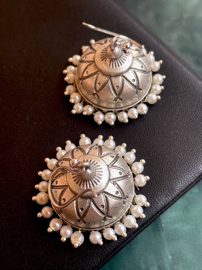 Silver Replica Jhmuka Earring