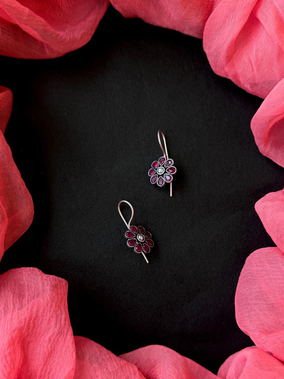 Monalisa Stone Oxidized Earring