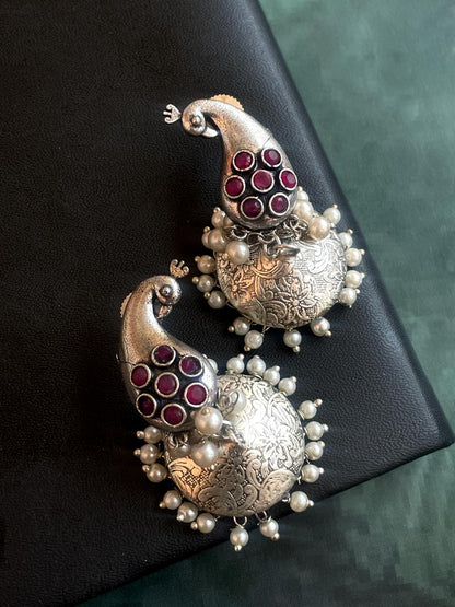 Peacock Shape Jhumki Earring