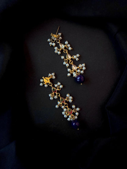 Kundan with Stone Beads Earring