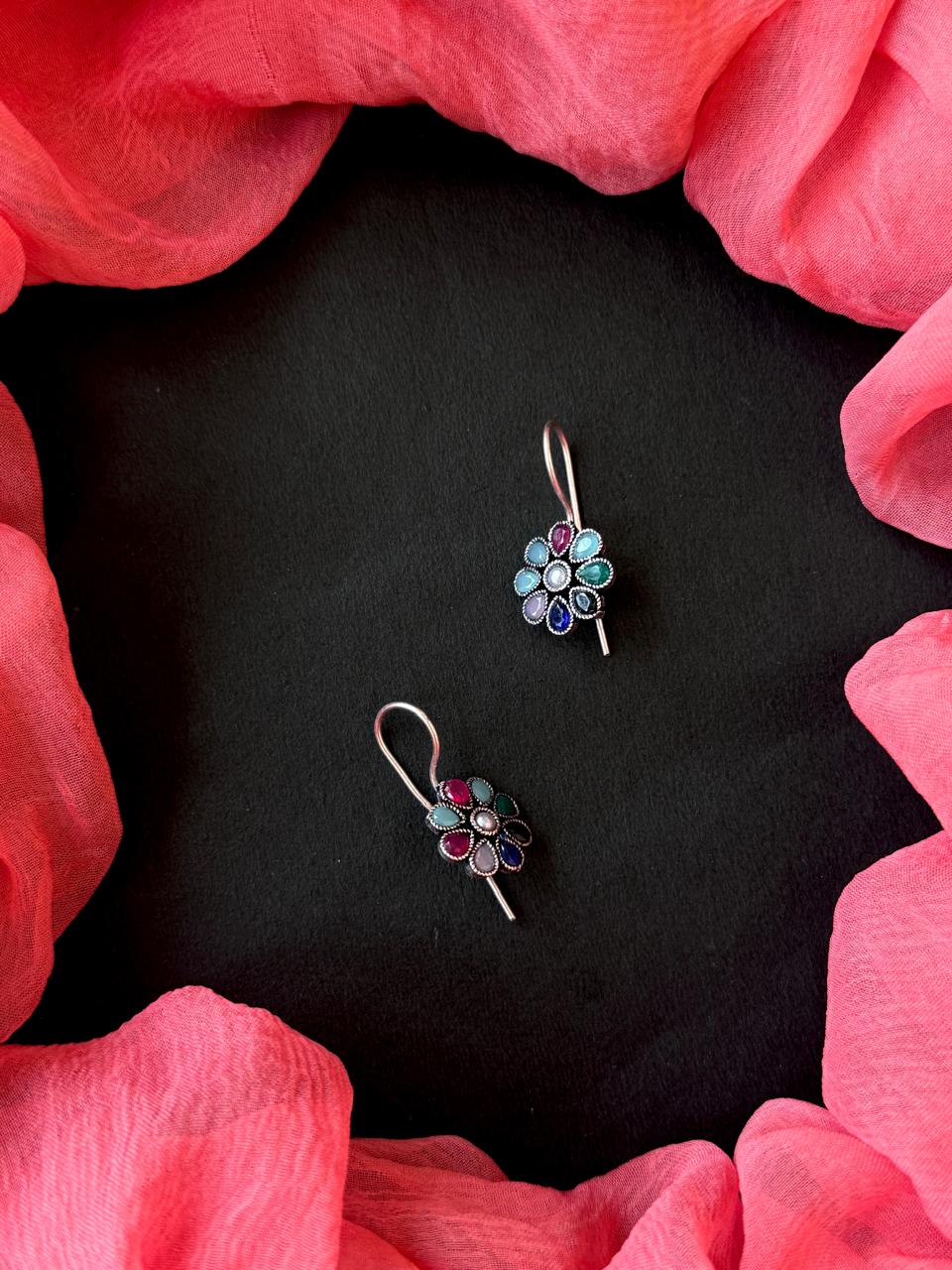 Monalisa Stone Oxidized Earring