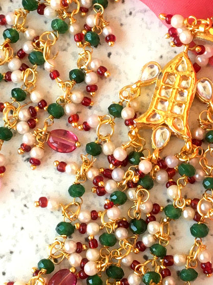 Kundan Beaded Latkan Partywear Earring