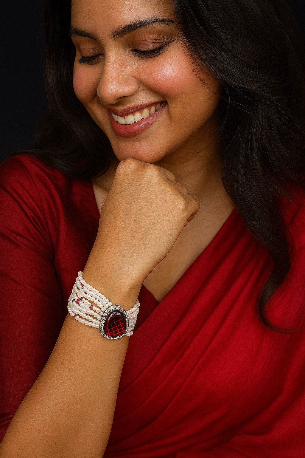 AD with Monalisa Stone Beaded Bracelet