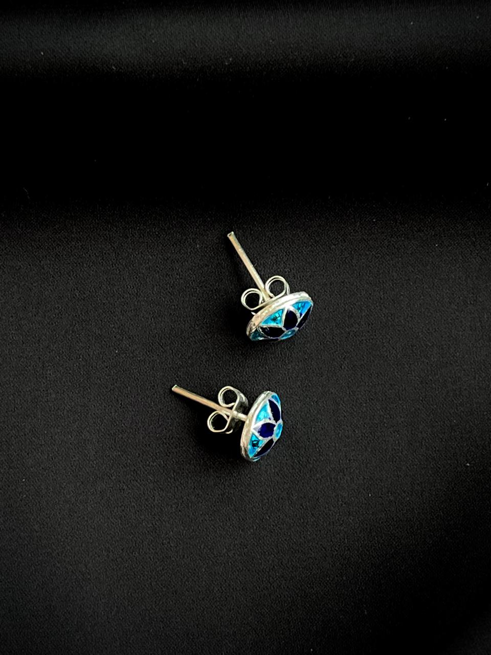 Meenakari 92.5 Silver Stud Earring