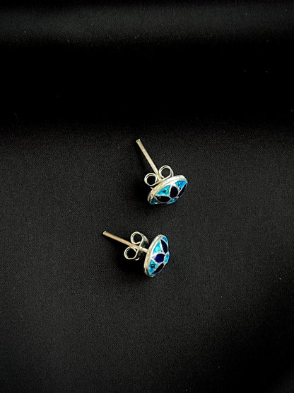 Meenakari 92.5 Silver Stud Earring