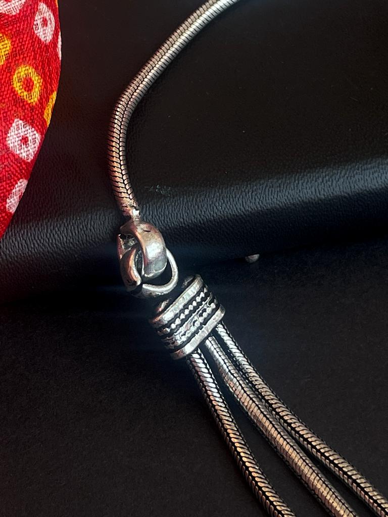 Silver Replica Snack Chain Necklace